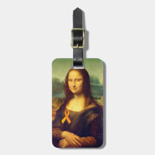 Mona Lisa mit Orange Ribbon Gepäckanhänger
