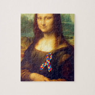 Mona Lisa mit Puzzle Ribbon