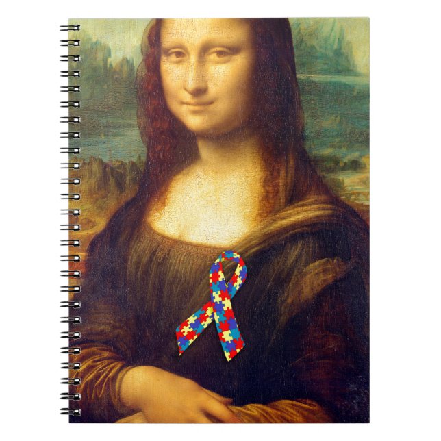 Mona Lisa mit Puzzle Ribbon Notizblock (Vorderseite)