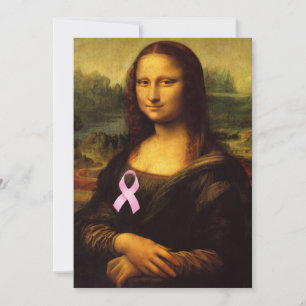 Mona Lisa mit rosa Ribbon