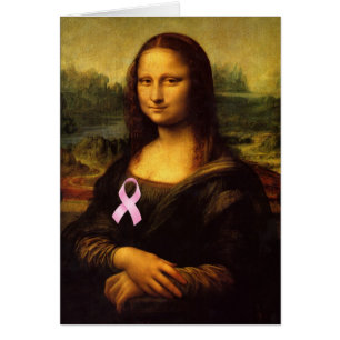 Mona Lisa mit rosa Ribbon
