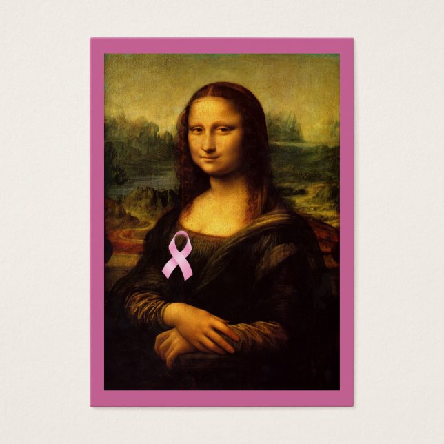 Mona Lisa mit rosa Ribbon (Vorderseite)