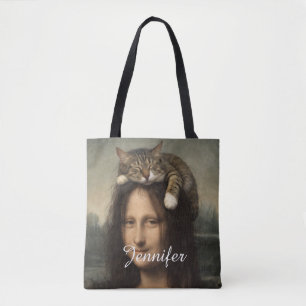 Mona Lisa mit schlafender Katze