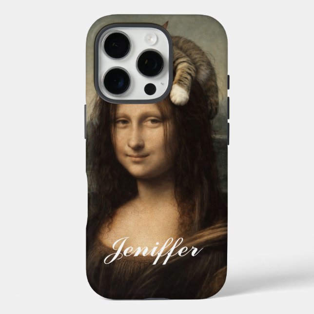 Mona Lisa mit schlafender Katze Case-Mate iPhone Hülle (Rückseite)