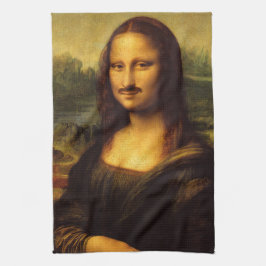 Mona lisa mustache handtuch