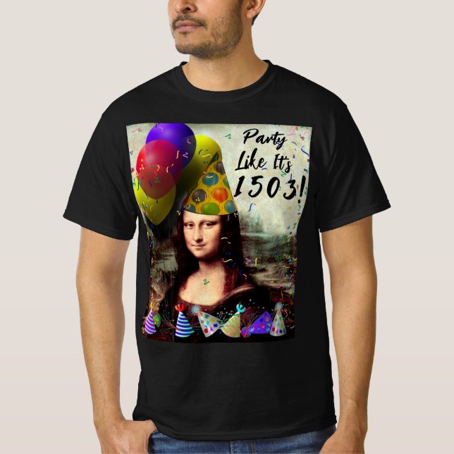 Mona Lisa New Years T-Shirt (Vorderseite)