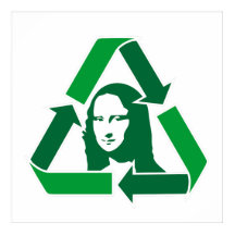 Mona Lisa Öko-freundliches Recycling-Symbol Kunst