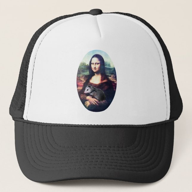 Mona Lisa Opossum Truckerkappe (Vorderseite)