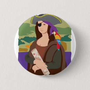 Mona Lisa Pirat Button