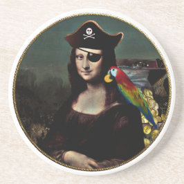 Mona Lisa Pirate Captain Getränkeuntersetzer