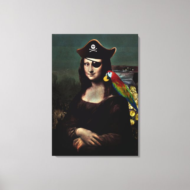 Mona Lisa Pirate Captain Leinwanddruck (Vorderseite)