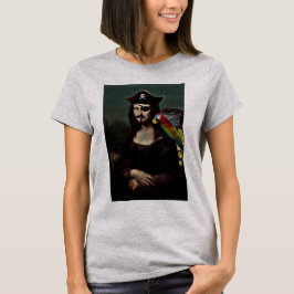 Mona Lisa Pirate Captain mit Mustache T-Shirt