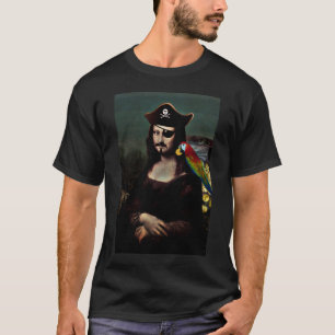 Mona Lisa Pirate Captain mit Mustache T-Shirt