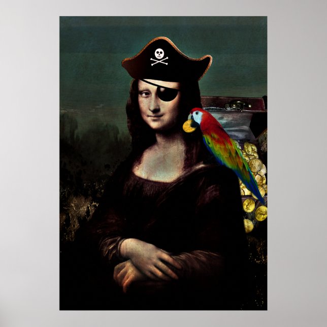 Mona Lisa Pirate Captain Poster (Vorne)