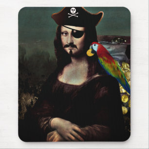 Mona Lisa Pirate mit Mustache Mousepad