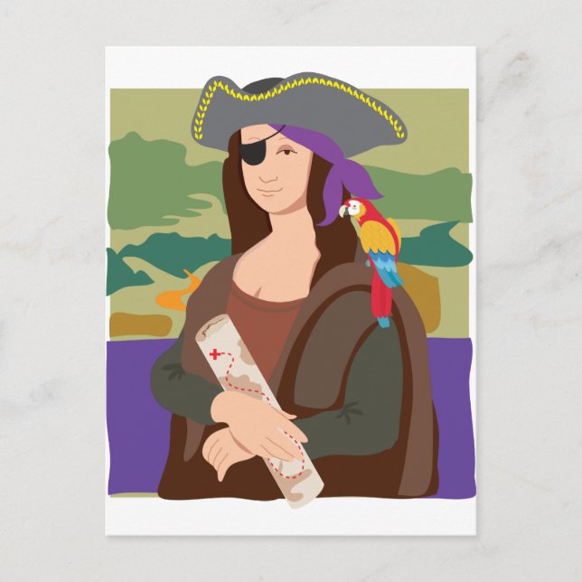 Mona Lisa Pirate Postkarte (Vorderseite)