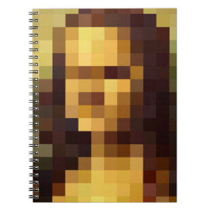 Mona Lisa pixel art Leonardo da Vinci, La Gioconda Notizblock