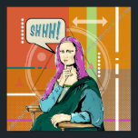 Mona Lisa Pop Art Poster<br><div class="desc">Eine farbenprächtige Pop-Kunstillustrierung der Mona Lisa. Sie hat rosa Haare, egal, wie. Eine moderne Interpretation von Leonardo Da Vincis Klassiker.</div>
