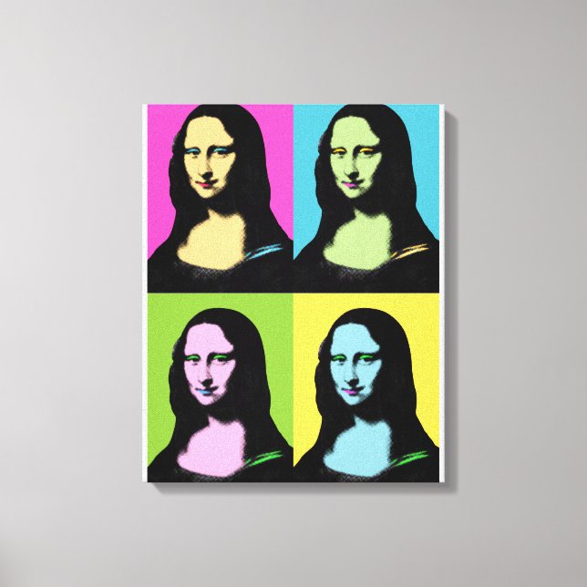 Mona Lisa - Pop Art Style Leinwanddruck (Vorderseite)