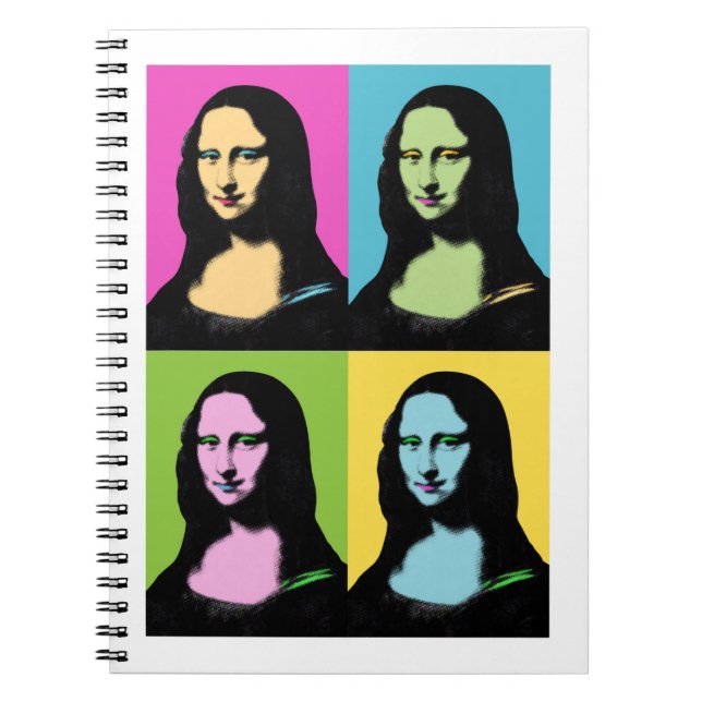 Mona Lisa - Pop Art Style Notizblock (Vorderseite)