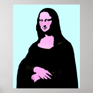 Mona Lisa Pop Art Style Poster