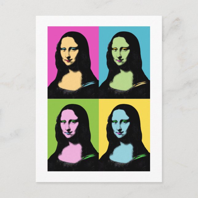 Mona Lisa - Pop Art Style Postkarte (Vorderseite)
