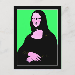 Mona Lisa Pop Art Style Postkarte