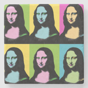 Mona Lisa - Pop Art Style Steinuntersetzer