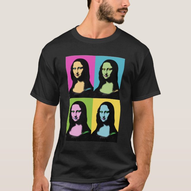 Mona Lisa - Pop Art Style T-Shirt (Vorderseite)
