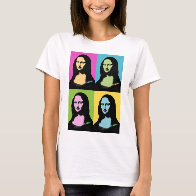 Mona Lisa - Pop Art Style T-Shirt (Vorderseite)