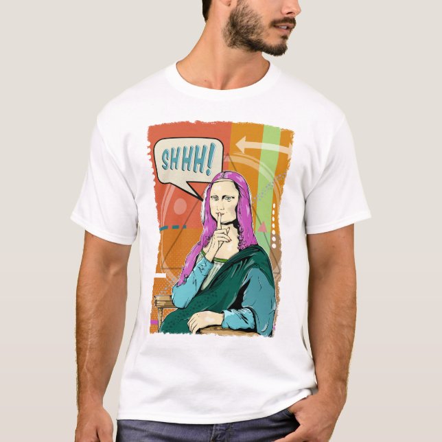 Mona Lisa Pop Art T-Shirt (Vorderseite)