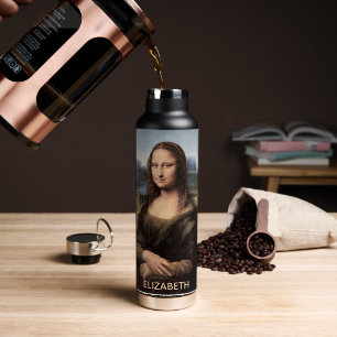 Mona Lisa Portrait Gemälde Name Wasser Flasche