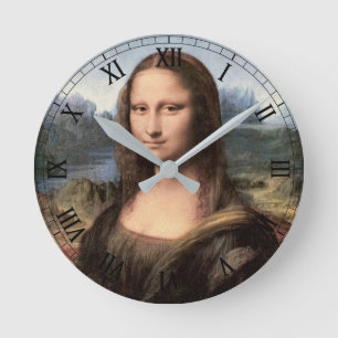 Mona Lisa Portrait / Malerei Runde Wanduhr