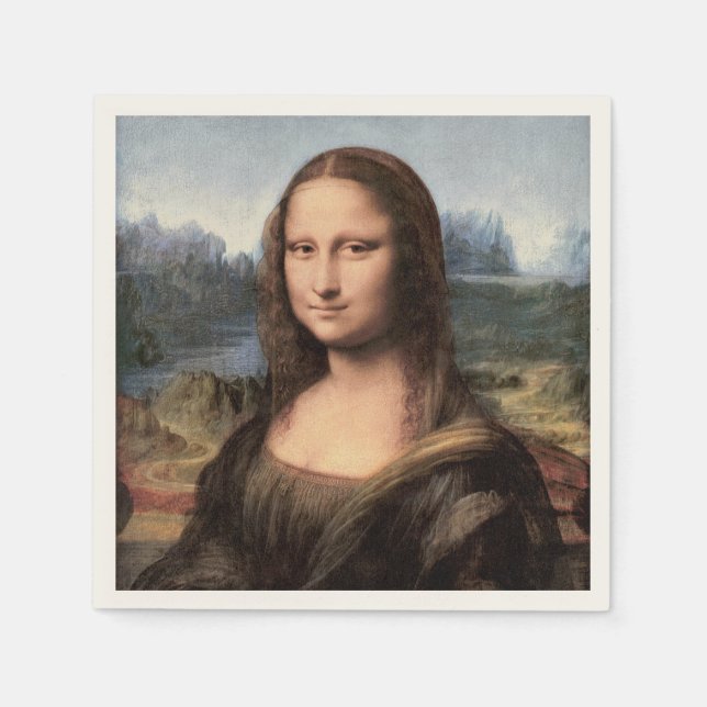 Mona Lisa Portrait / Malerei Serviette (Vorderseite)