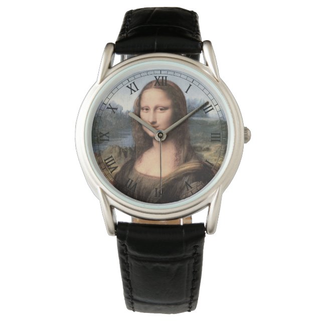 Mona Lisa Portrait Painting Armbanduhr (Vorderseite)