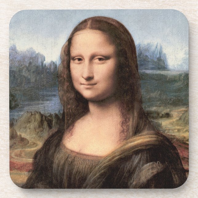 Mona Lisa Porträt/Malerei Getränkeuntersetzer (Vorderseite)