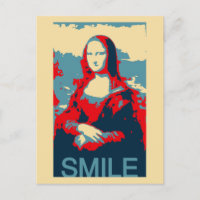 Mona Lisa Poster Smile Postkarte