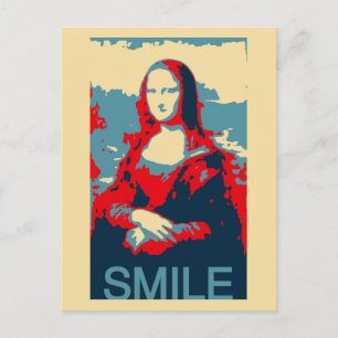 Mona Lisa Poster Smile Postkarte