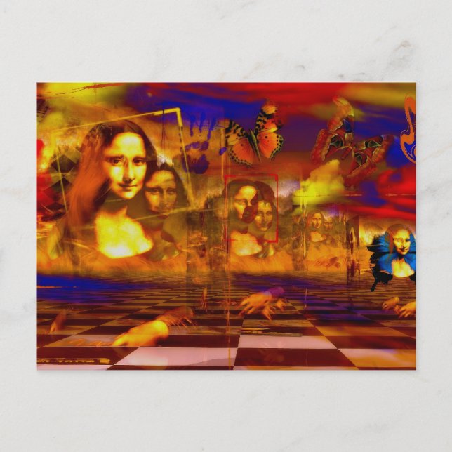 Mona Lisa Postkarte (Vorderseite)