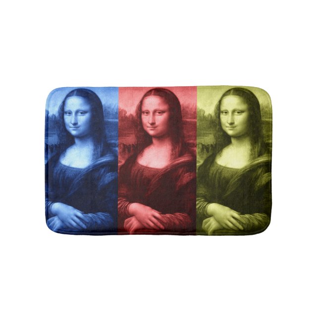 Mona Lisa Primärfarben Badematte (Vorderseite)