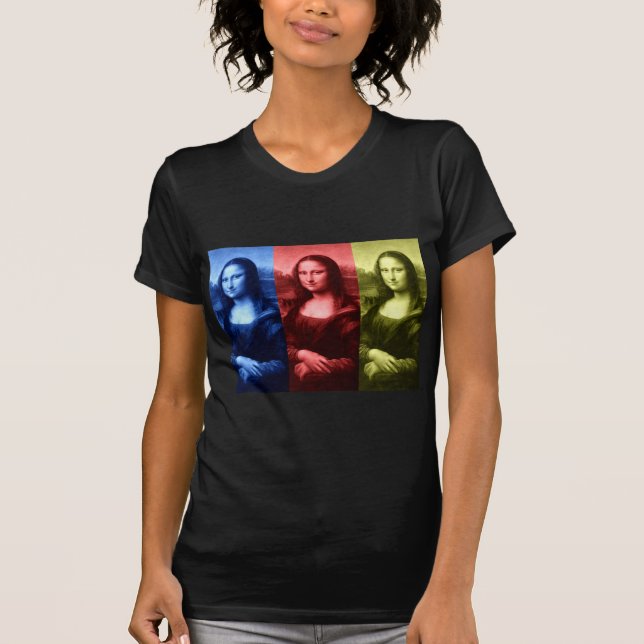 Mona Lisa Primärfarben T-Shirt (Vorderseite)