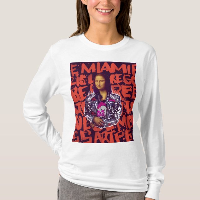 Mona Lisa Punk Art T-Shirt (Vorderseite)
