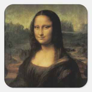Mona Lisa Quadratischer Aufkleber