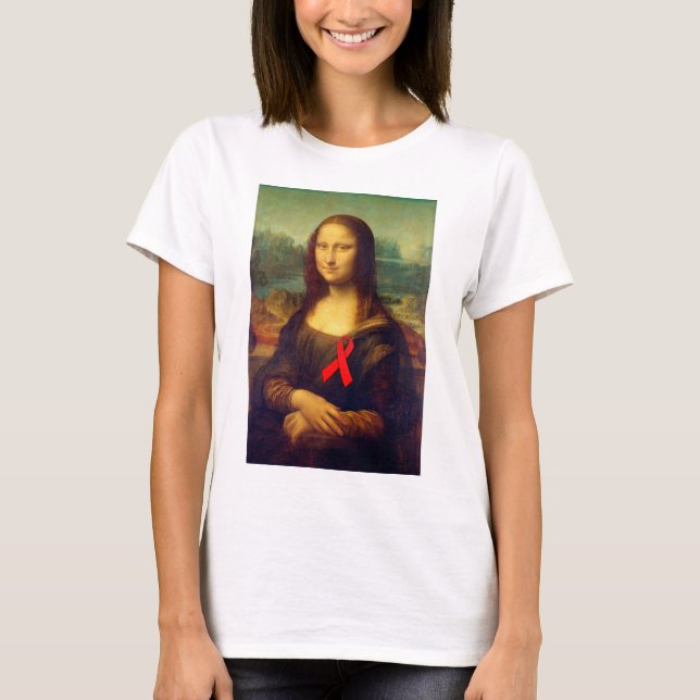 Mona Lisa Red Ribbon T-Shirt (Vorderseite)