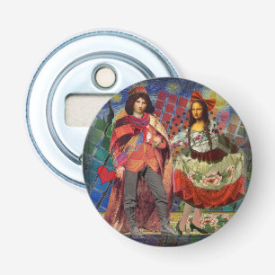 Mona Lisa Romantic Funny Colorful Arte work Flaschenöffner
