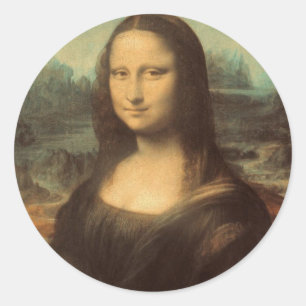 Mona Lisa Runder Aufkleber