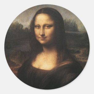 Mona Lisa Runder Aufkleber