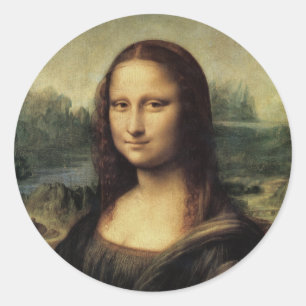 Mona Lisa Runder Aufkleber