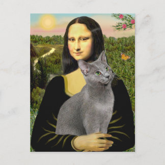 Mona Lisa - Russische Blaue Katze Postkarte