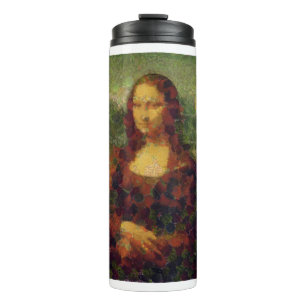 Mona Lisa Salat Feine Kunst Veganer Scherz Thermosbecher